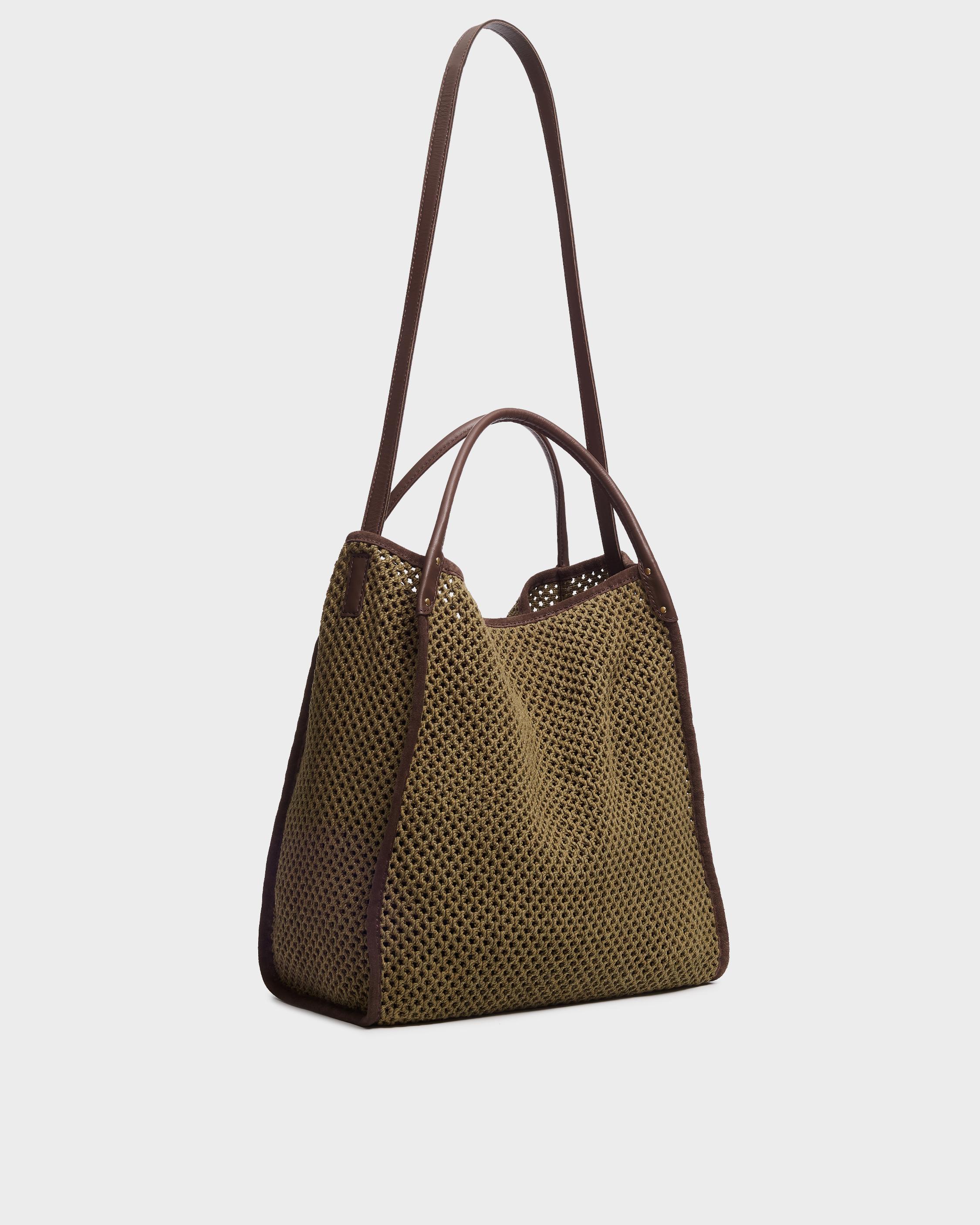 Summer Passenger Tote - Leather and Recycled Materials - Safari