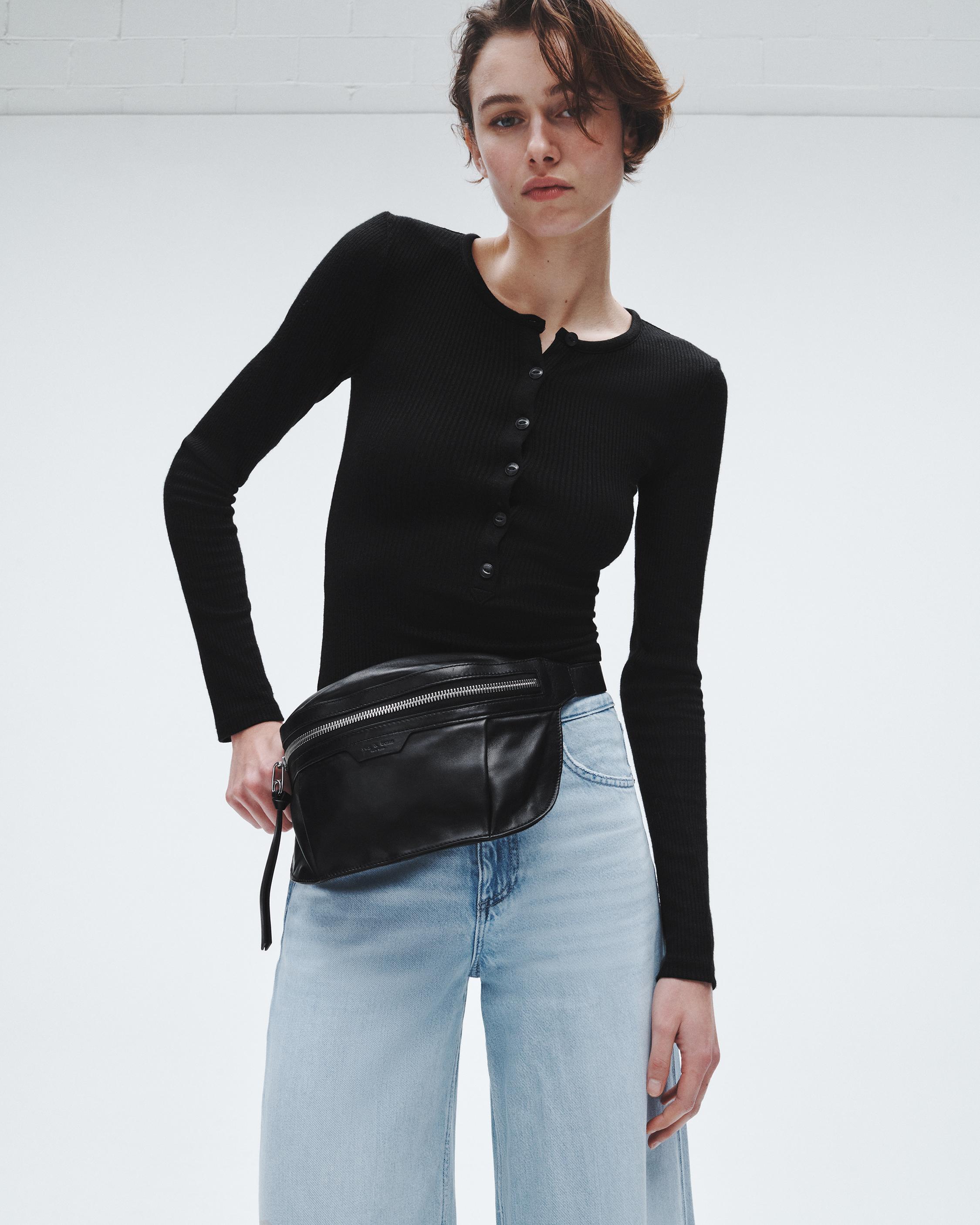 Commuter Fanny Pack Leather Black rag bone