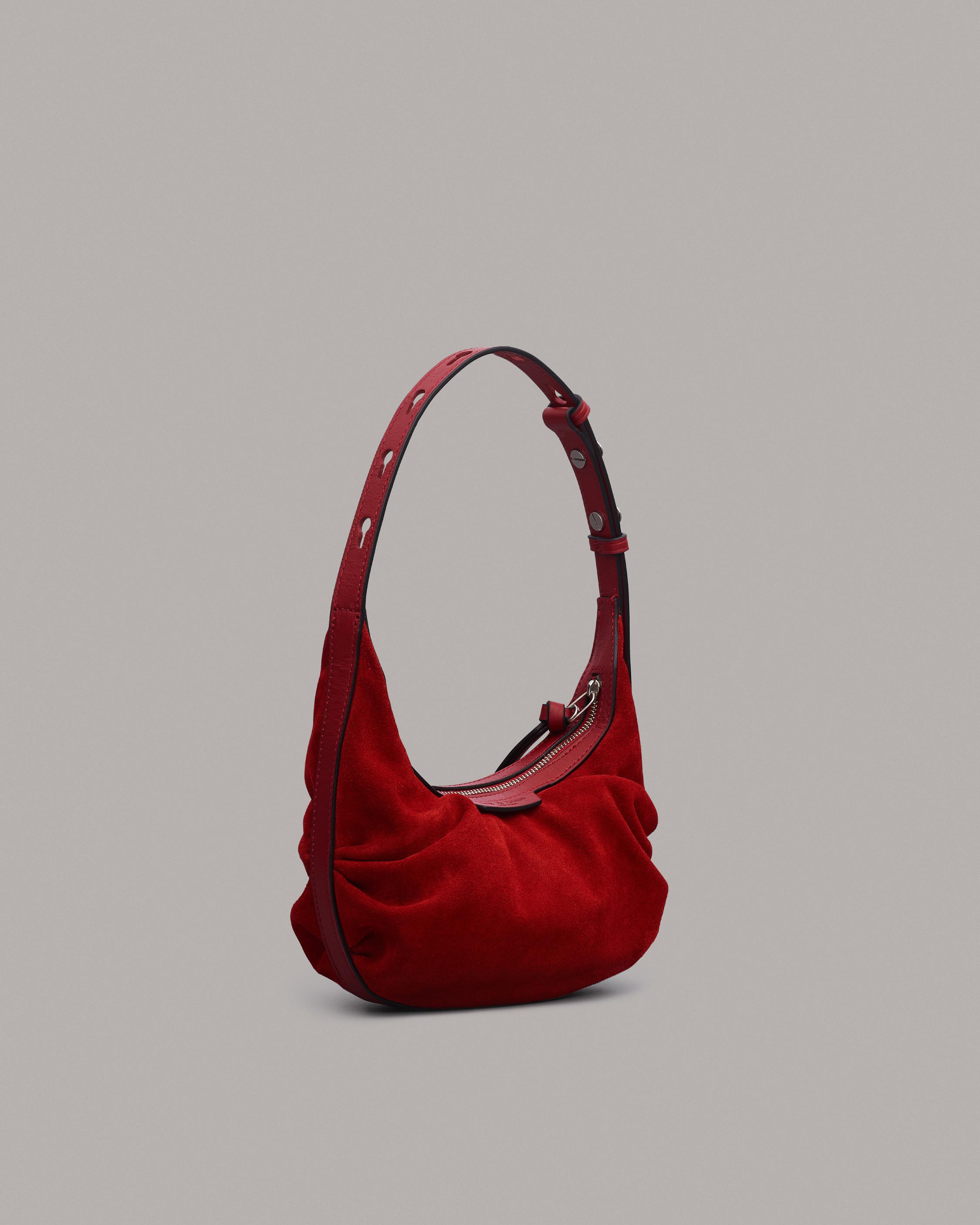 Red suede hobo discount bag