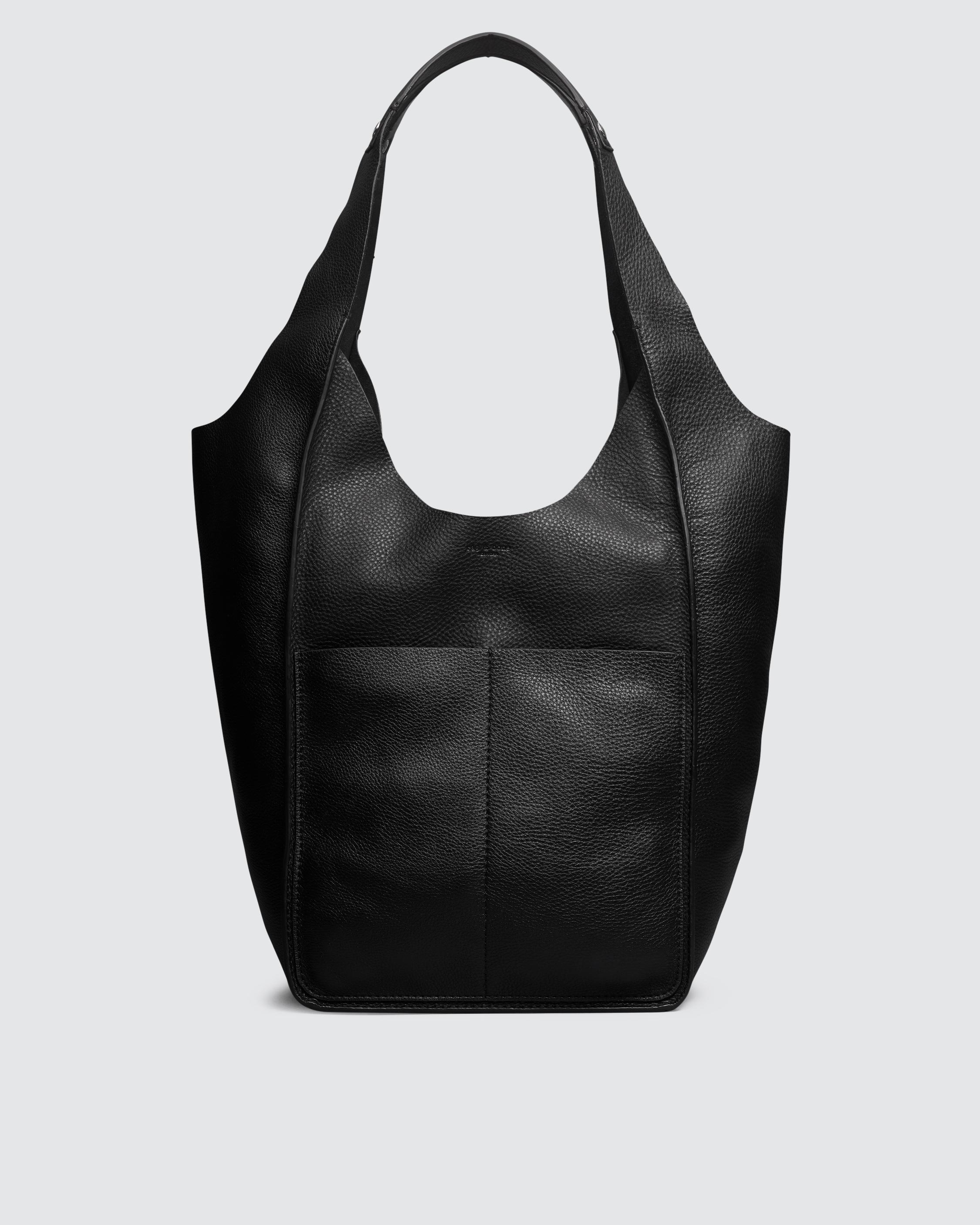 The Archetypal | Leather Tote Crocodile | Women's Big Leather Tote (Black)