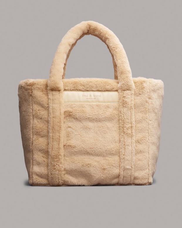 Small Cloud Tote - Faux Fur image number 1