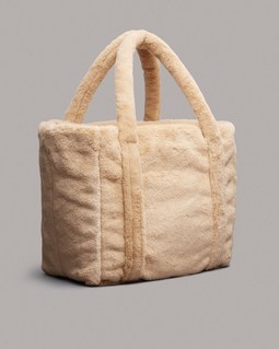Small Cloud Tote - Faux Fur image number 3