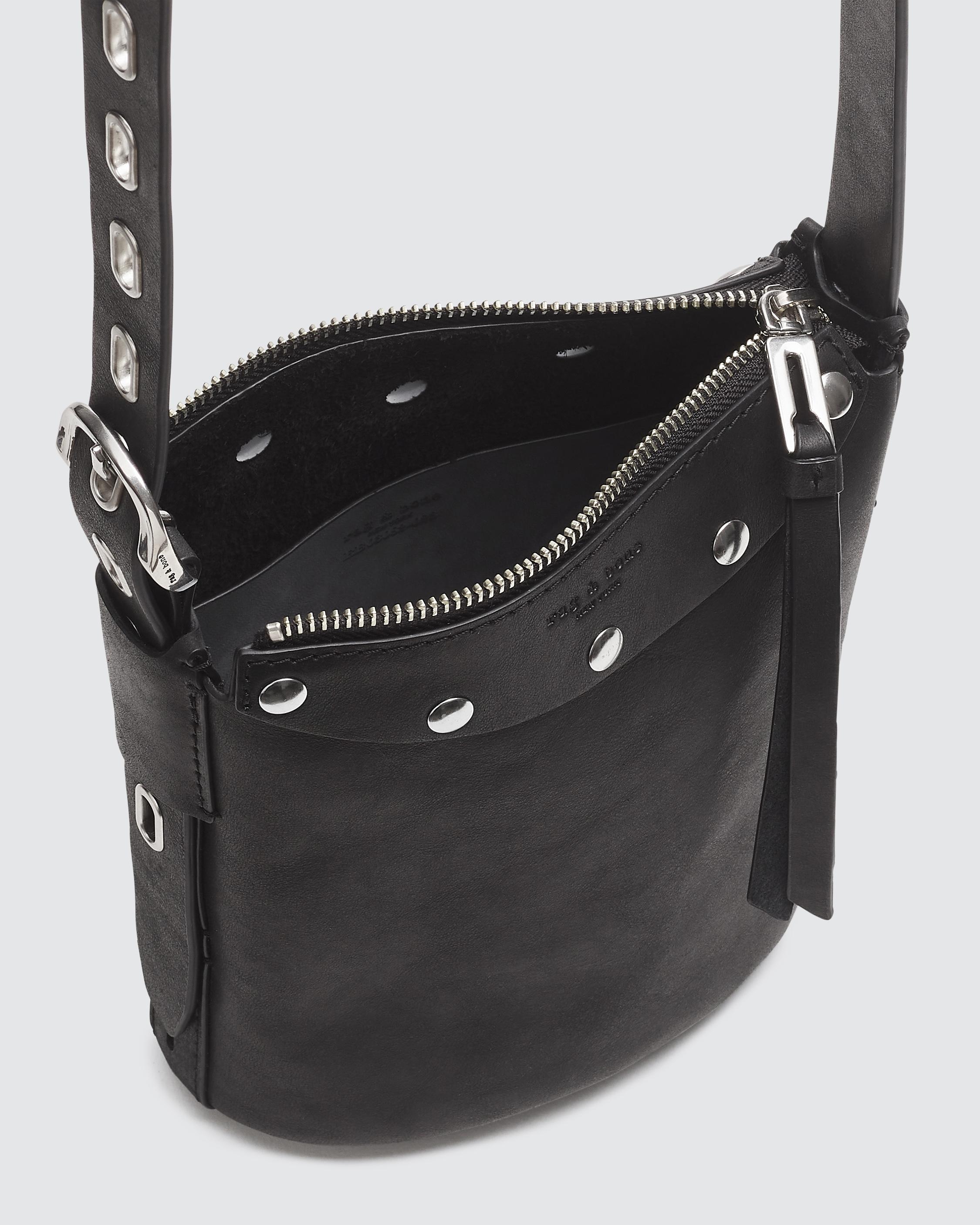 Cross Body Bucket Bag - Black