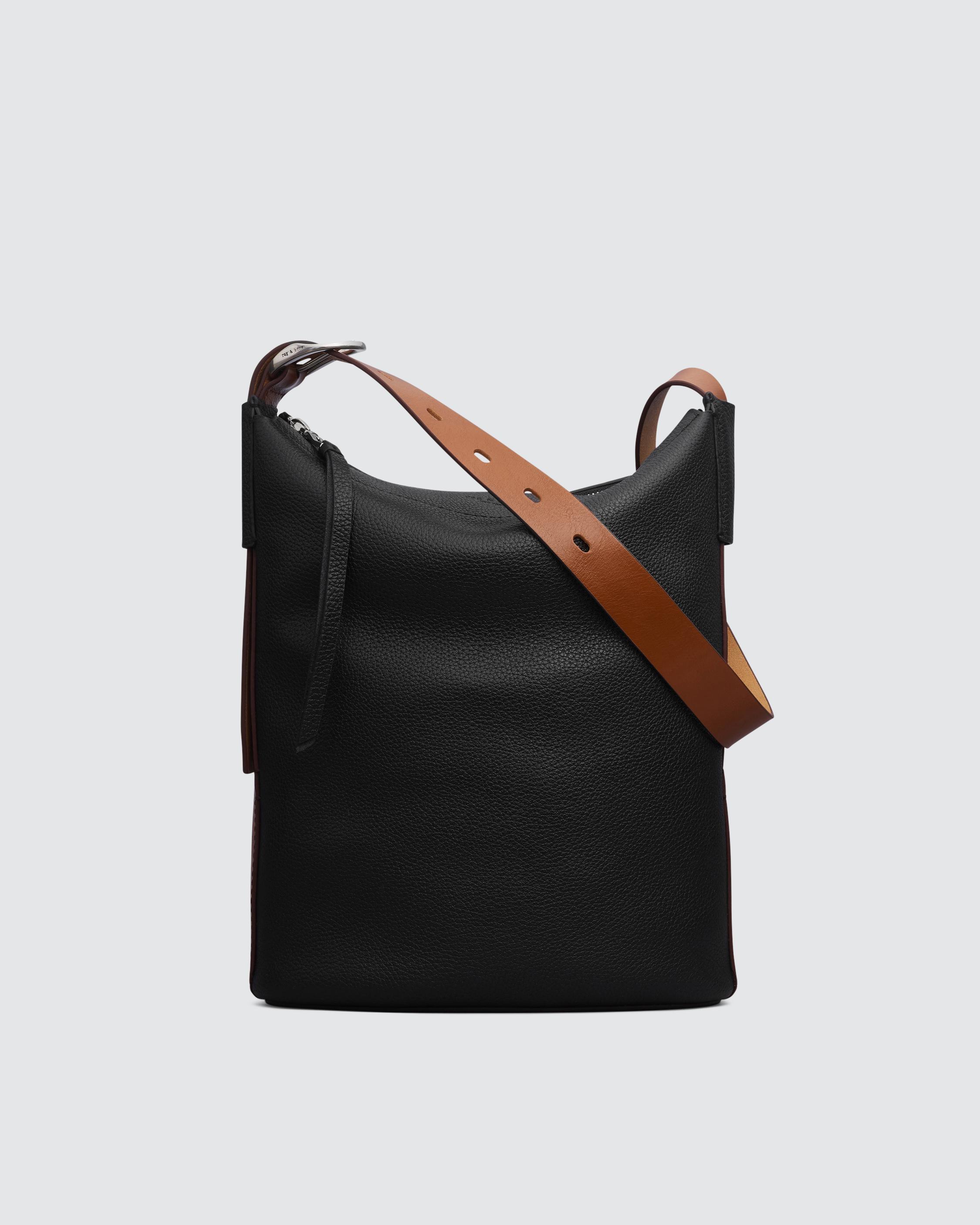 Leather bucket bag