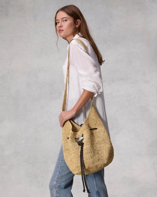 Daily Raffia Bucket Bag - Black | rag & bone Daily Raffia Bucket Bag - Black | rag & bone