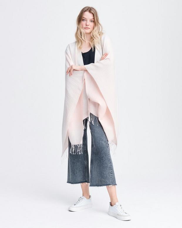 Ombre Cotton Poncho image number 1