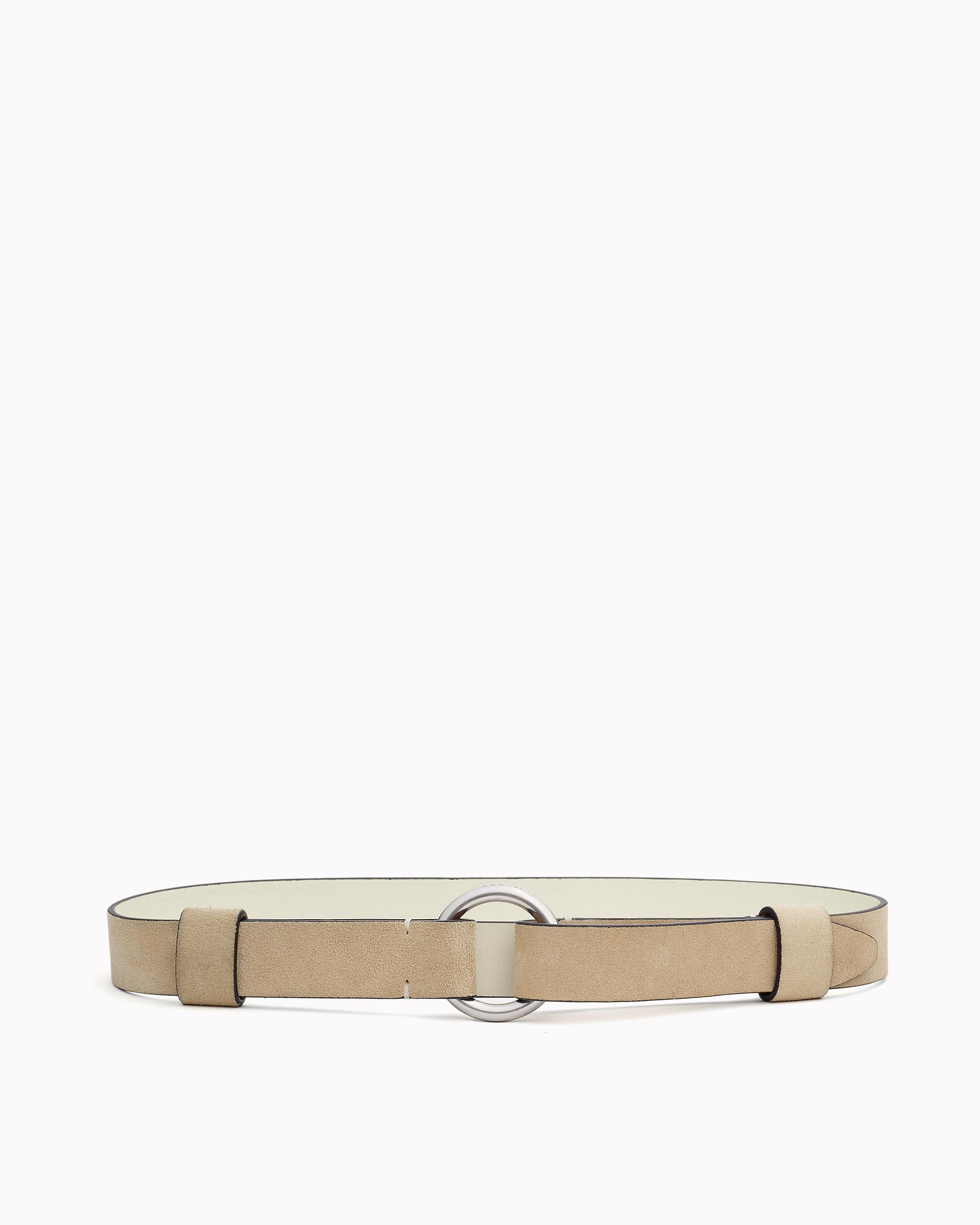 Arc Suede Circle Belt for Women in Beige