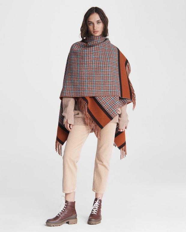 Wilshire Reversible Wool Poncho image number 2