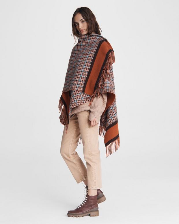 Wilshire Reversible Wool Poncho image number 3