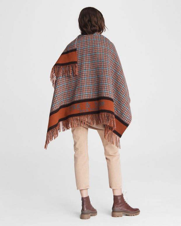 Wilshire Reversible Wool Poncho image number 4