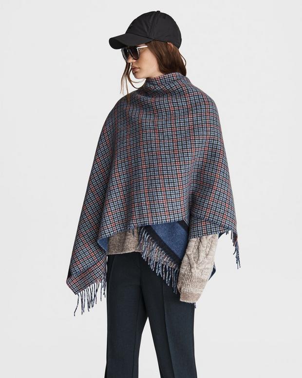 Wilshire Reversible Wool Poncho image number 1