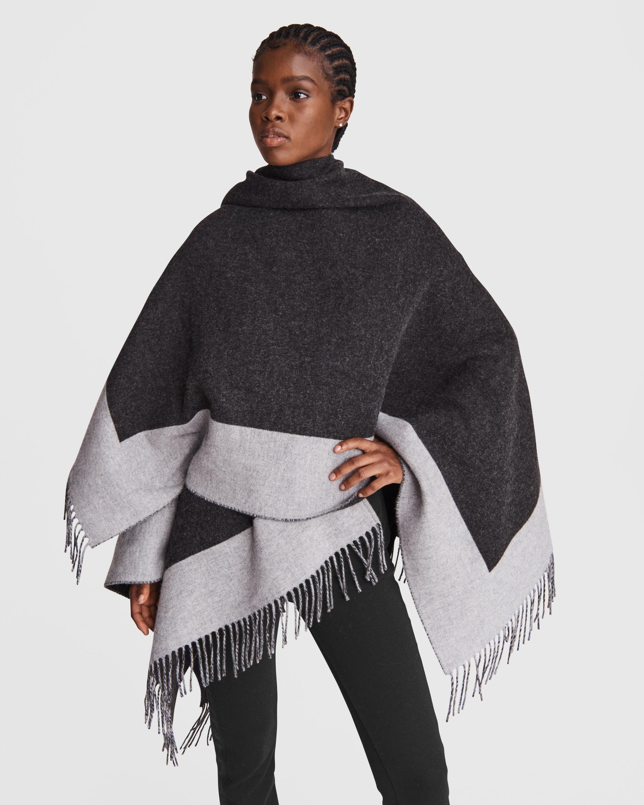 Highlands Reversible Wool Poncho