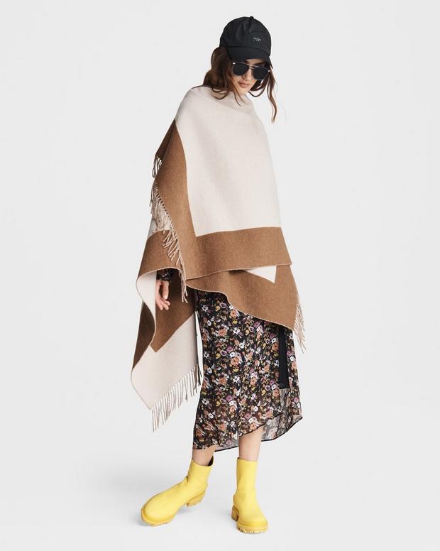 Highlands Reversible Wool Poncho