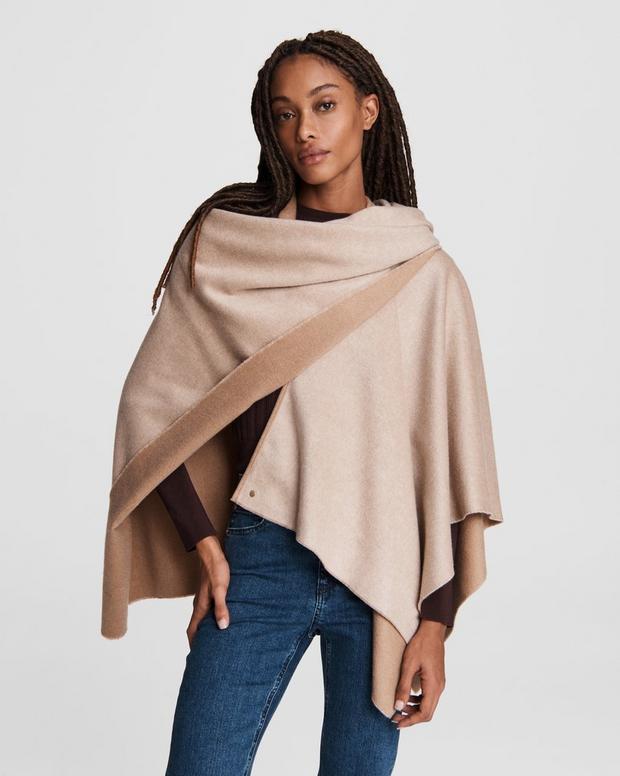 Crown Cashmere Reversible Poncho image number 2