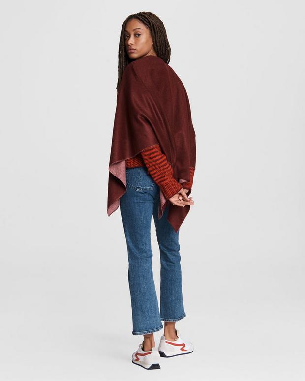 Crown Cashmere Reversible Poncho image number 5