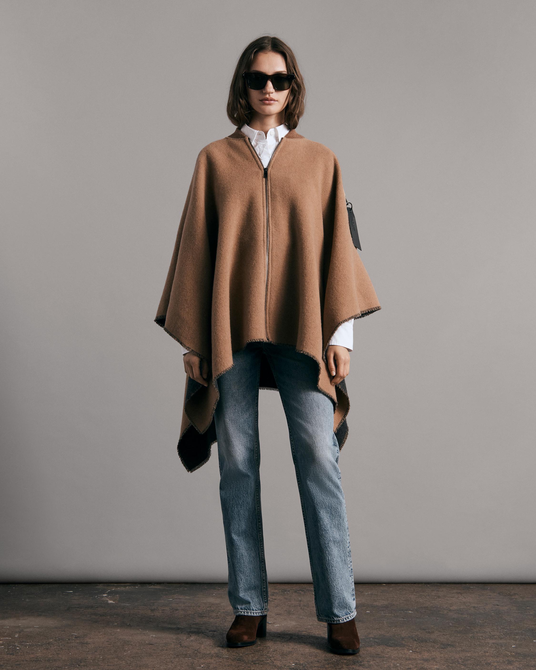 Bomber Recycled Wool Poncho | rag & bone