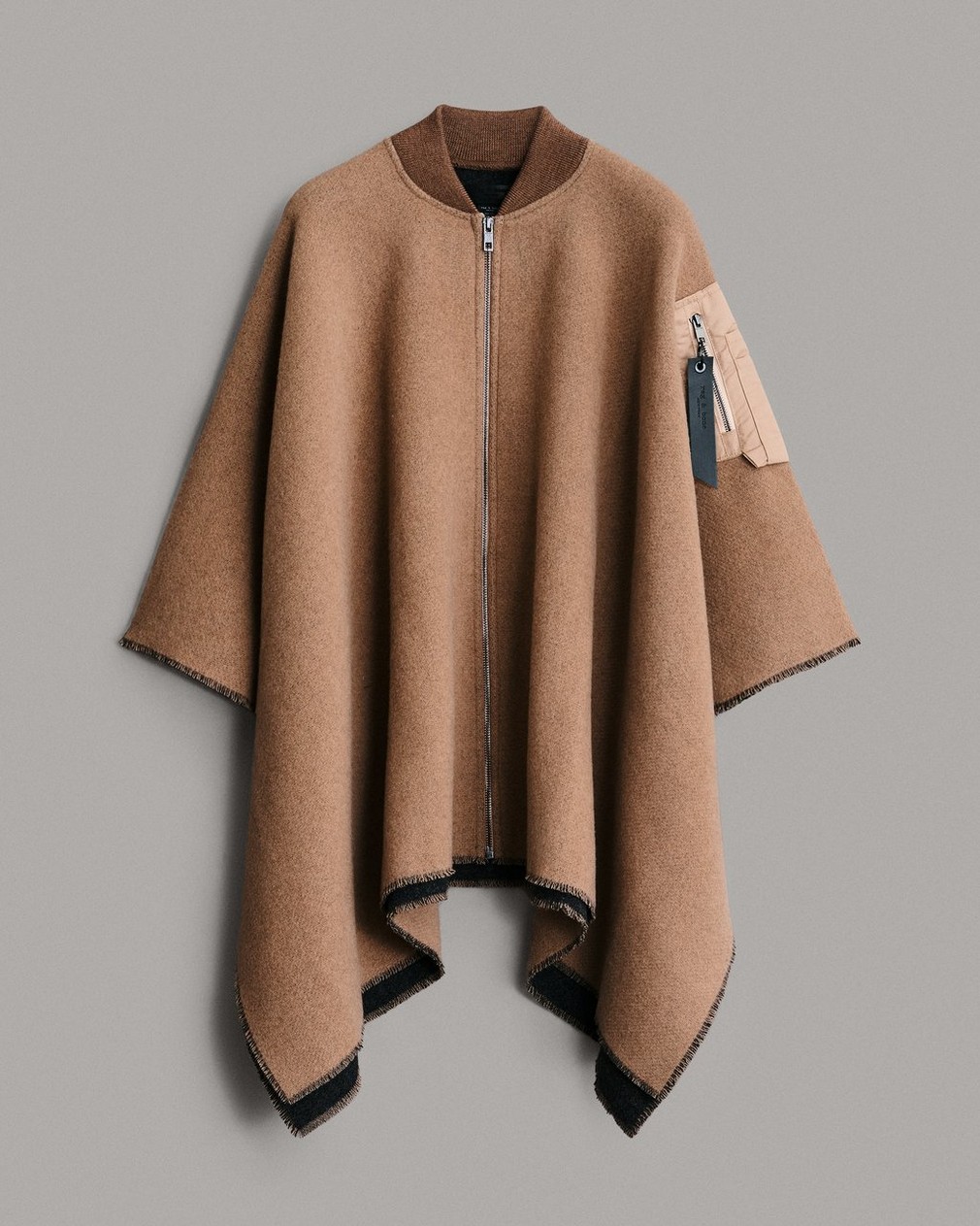 Bomber Recycled Wool Poncho