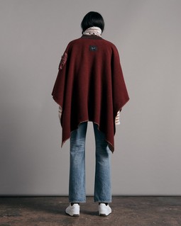Bomber Recycled Wool Poncho image number 3