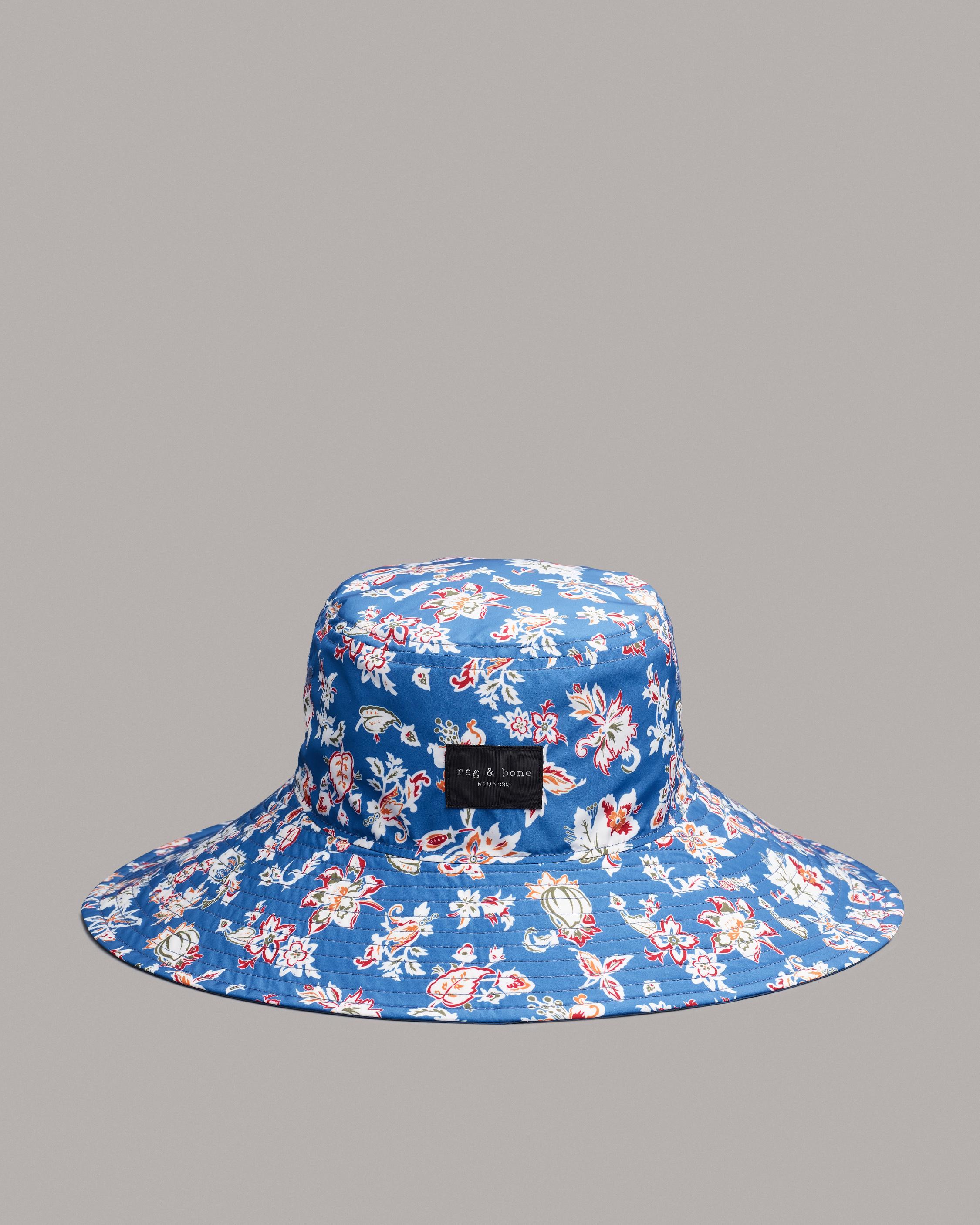 Addison Cruise Hat - Blue Retro Floral | rag & bone