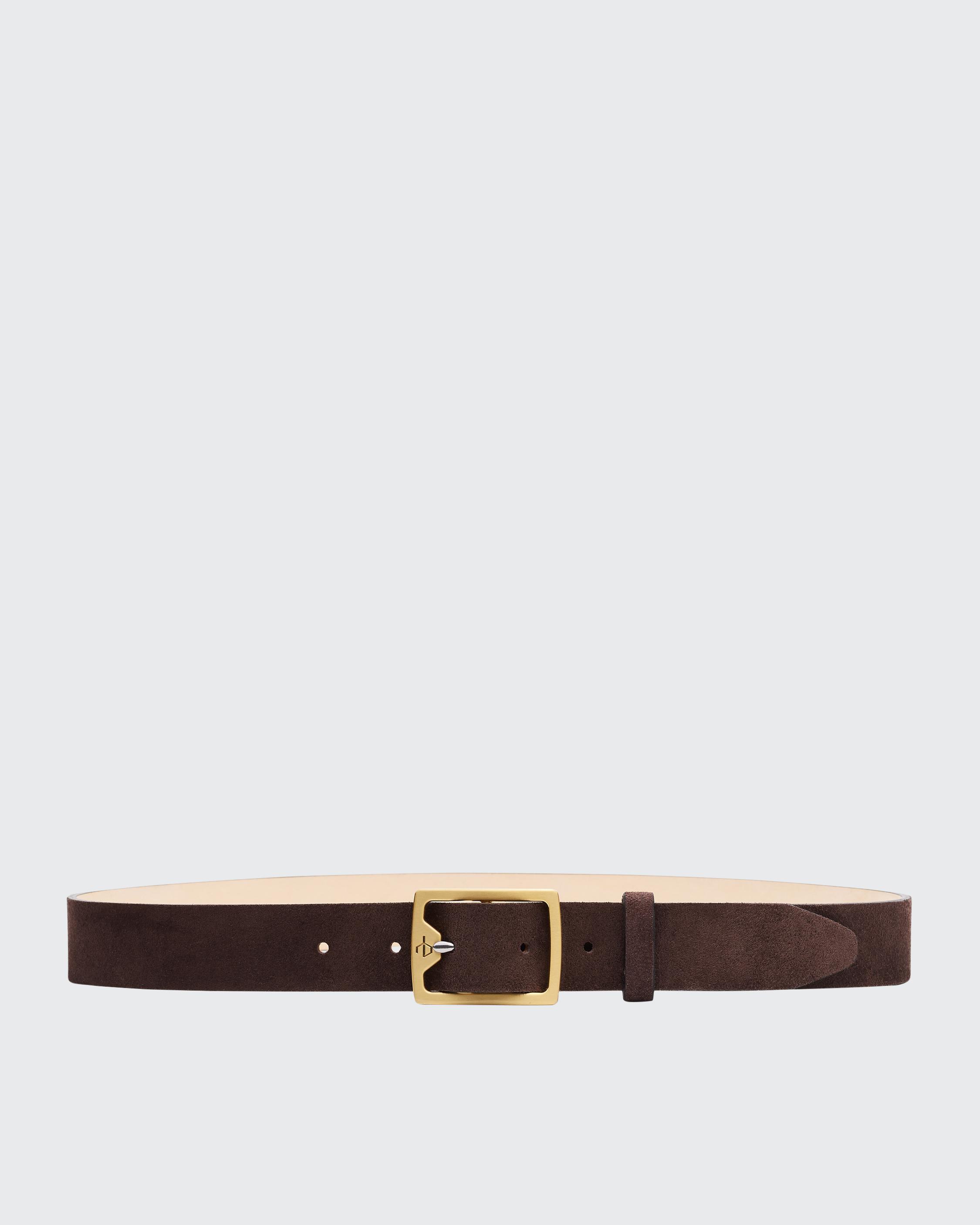 Boyfriend Belt 2.0 - Beluga Brown Suede | rag & bone