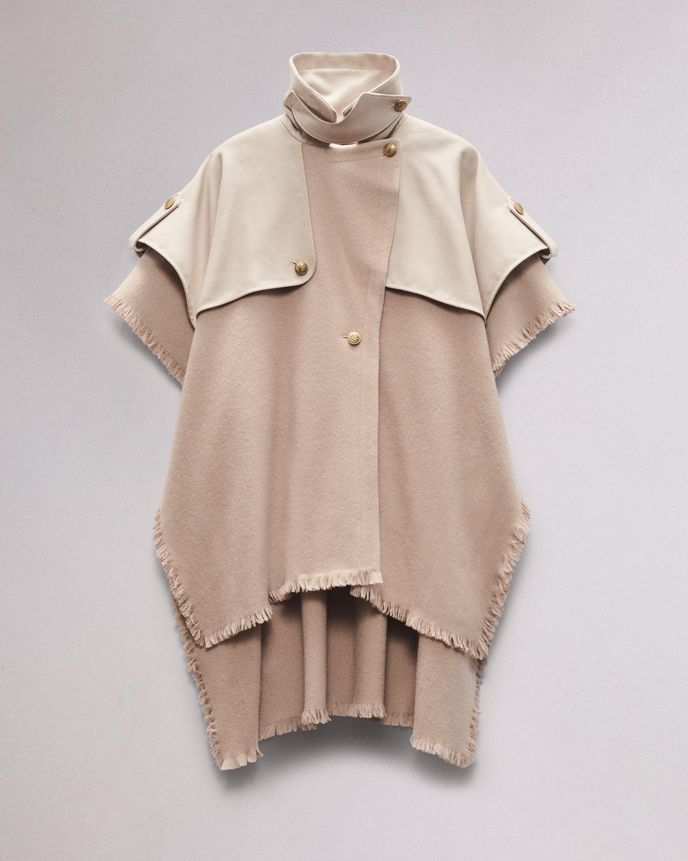 Wool Trench Poncho