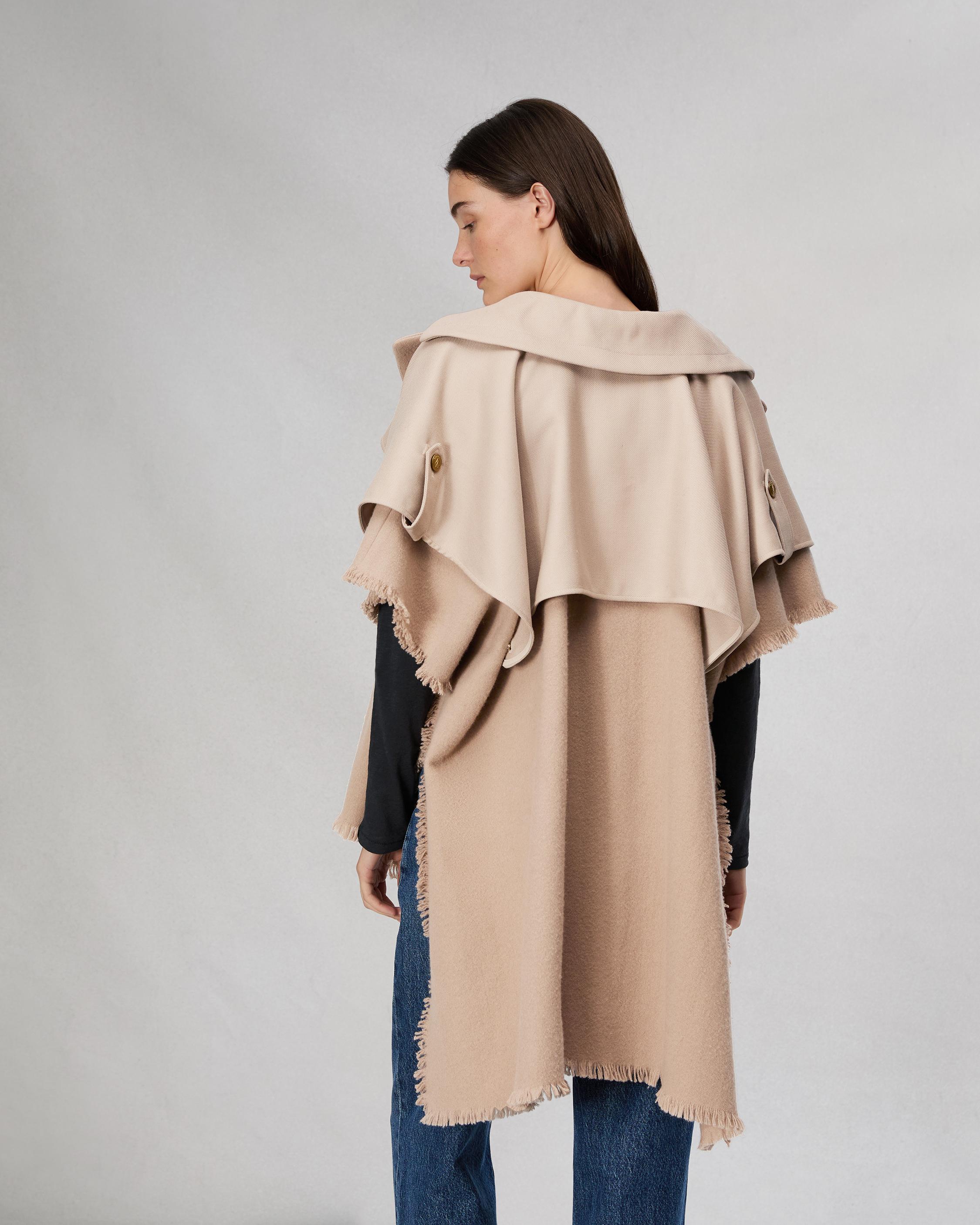 Wool Trench Poncho image number 4