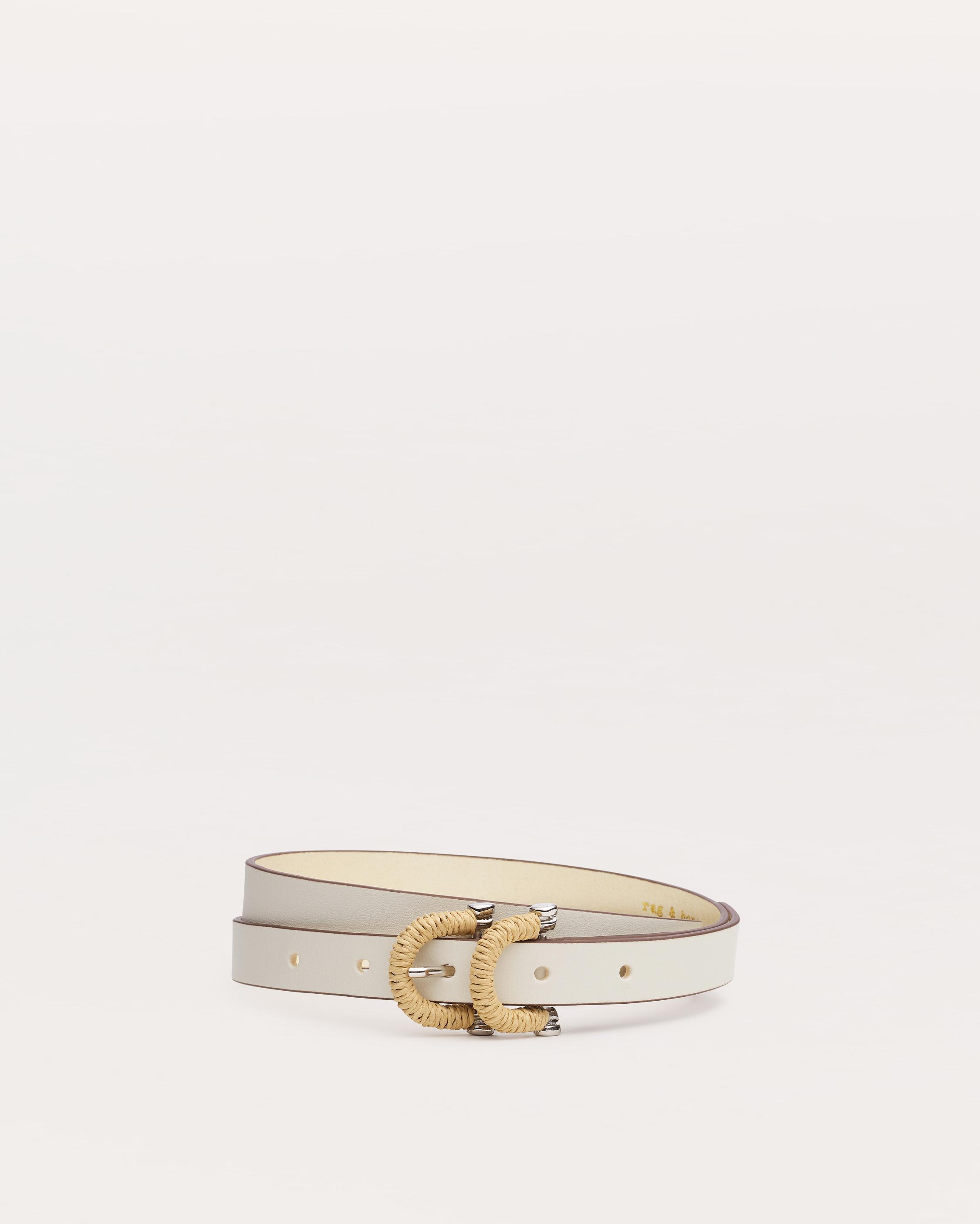 Mia Leather Belt - Antique White | rag & bone