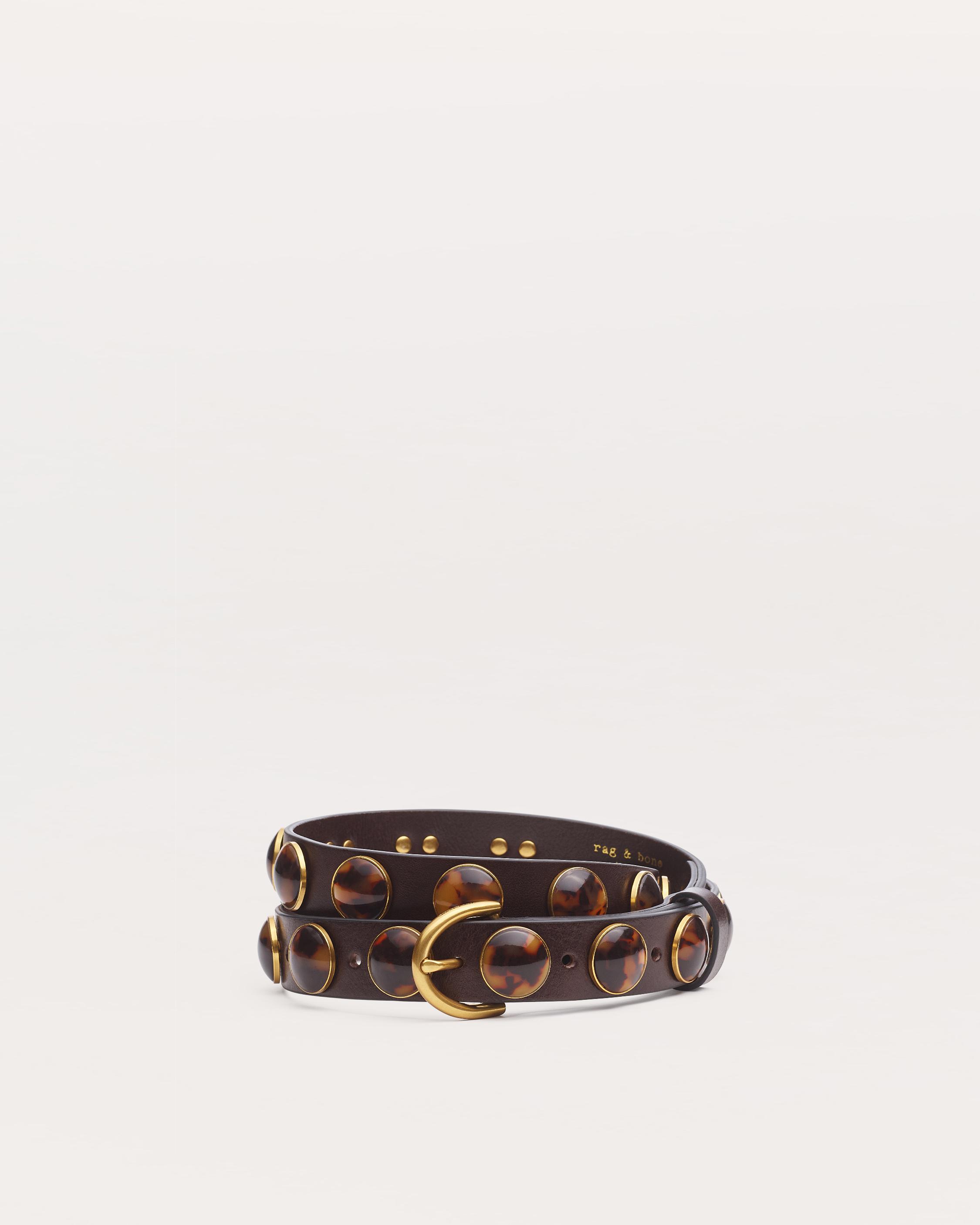Cabochon Leather Belt image number 1