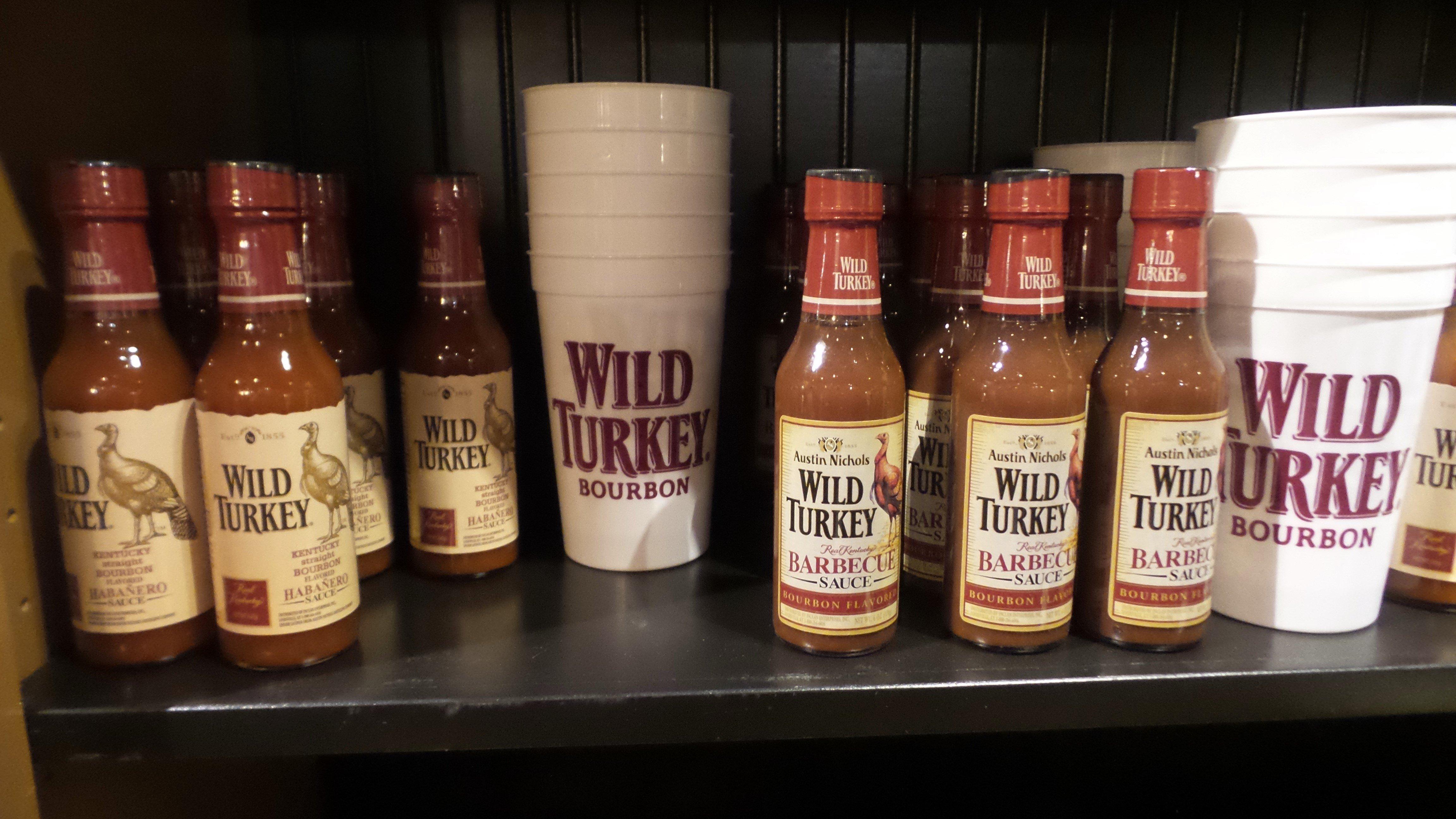 Show sponsor Wild Turkey Bourbon had their hot and barbecue sauces at Wild Turkey booth.