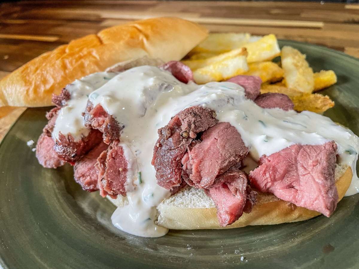Elk Backstrap Sandwiches with Creamy Homemade Horseradish Steak Sauce - Realtree Camo