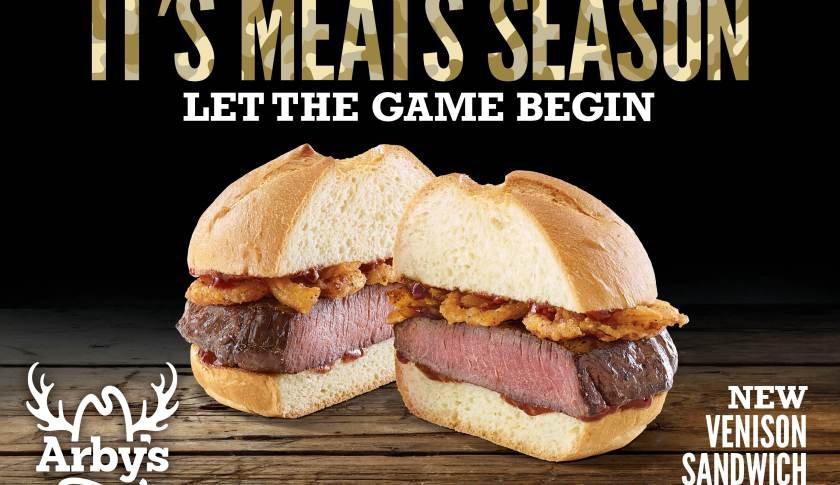 To go along with the new ad campaign, Arby's is testing a venison sandwich in select markets.