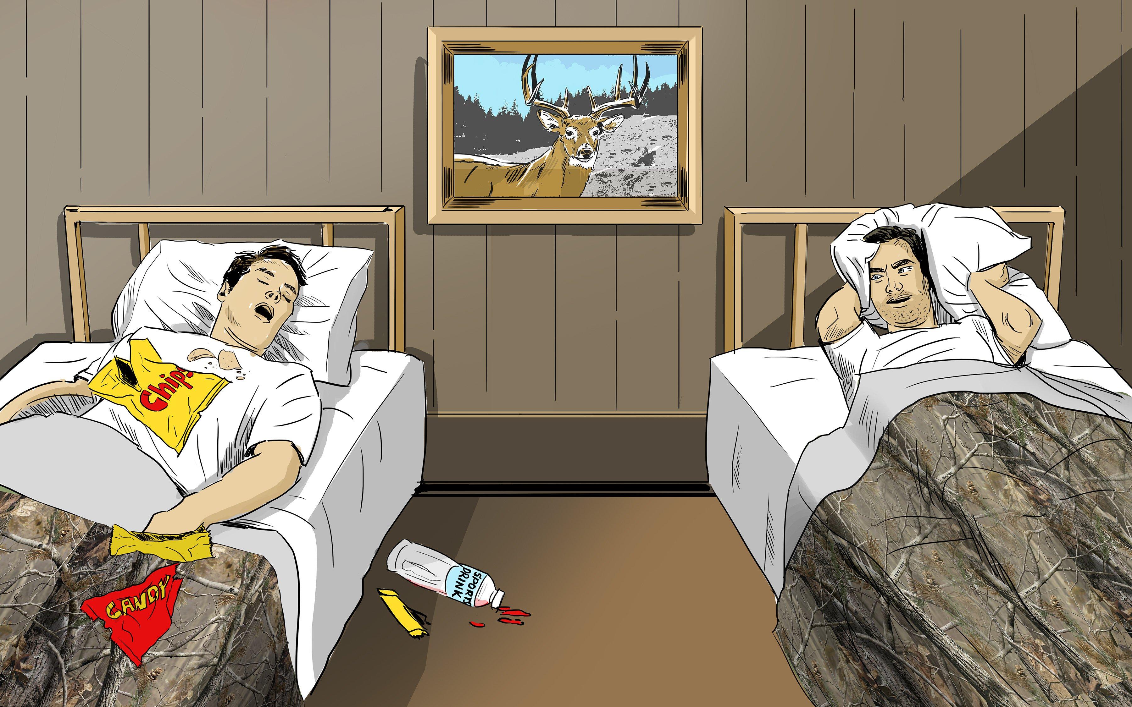 Sometimes hunting buddies behave badly. (Ryan Orndorff illustration)