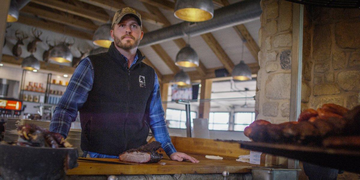 Bancroft in his restaurant