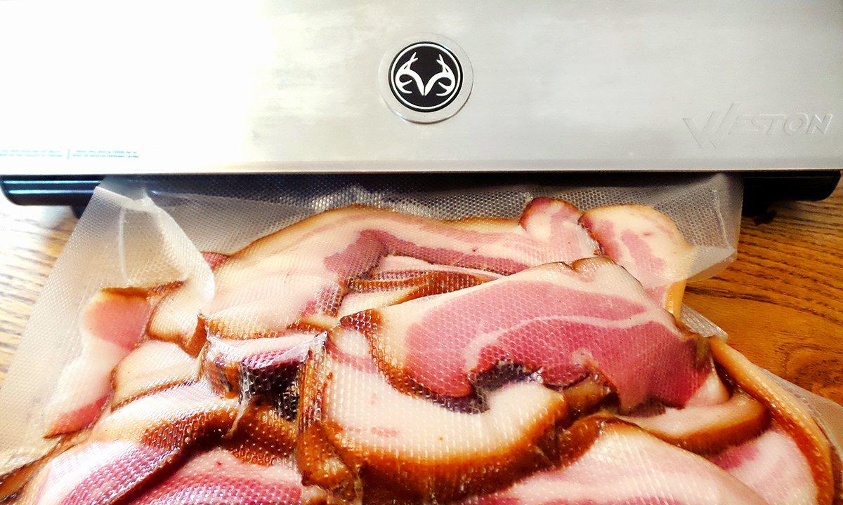 Vacuum seal your extra bacon and freeze it for storage times of up to a year.