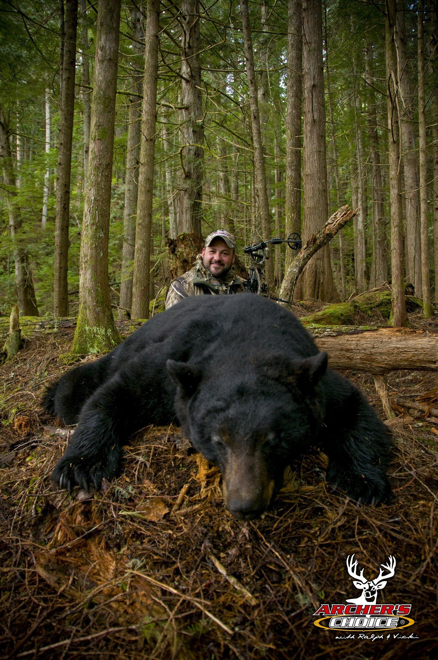 Ralph with a big black bear. (Archer's Choice Media photo)