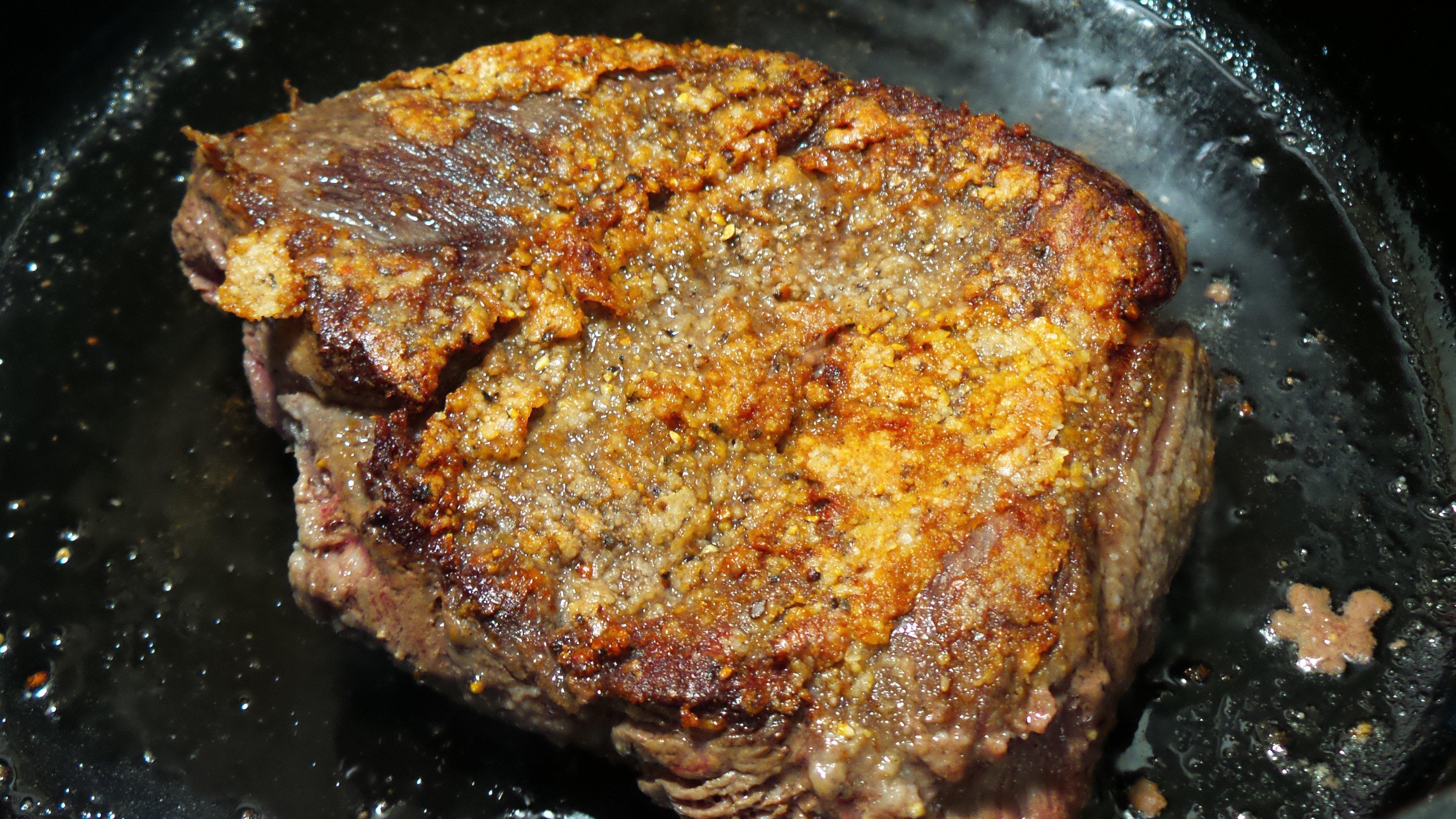 Brown the roast on both sides before braising for added flavor.