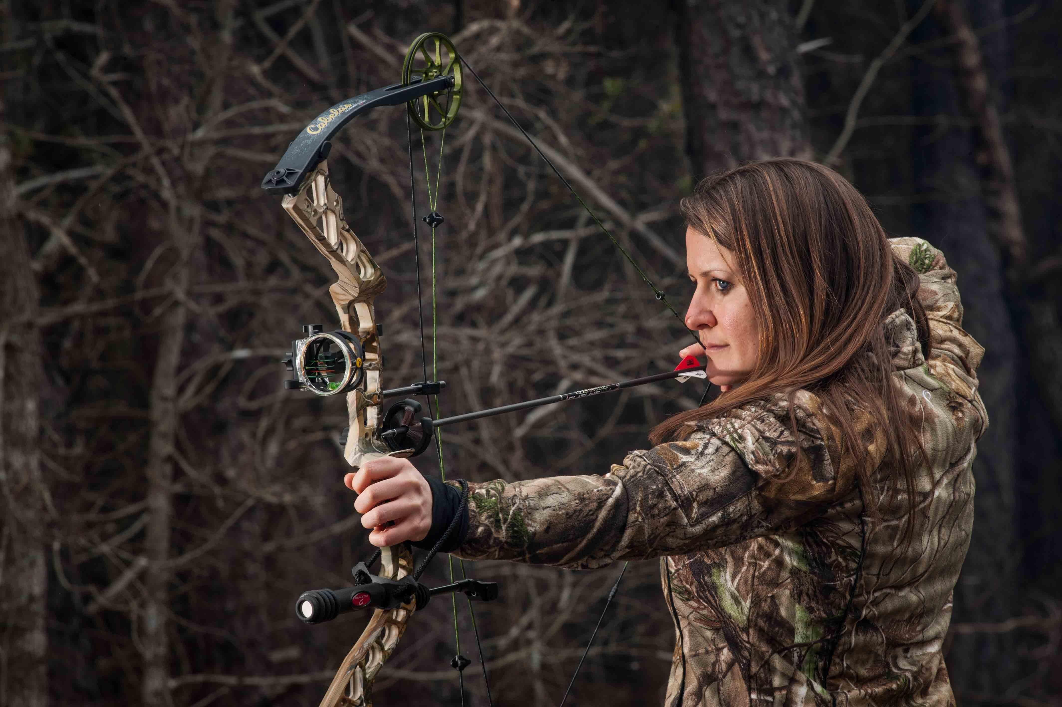 archery fast shooting girl