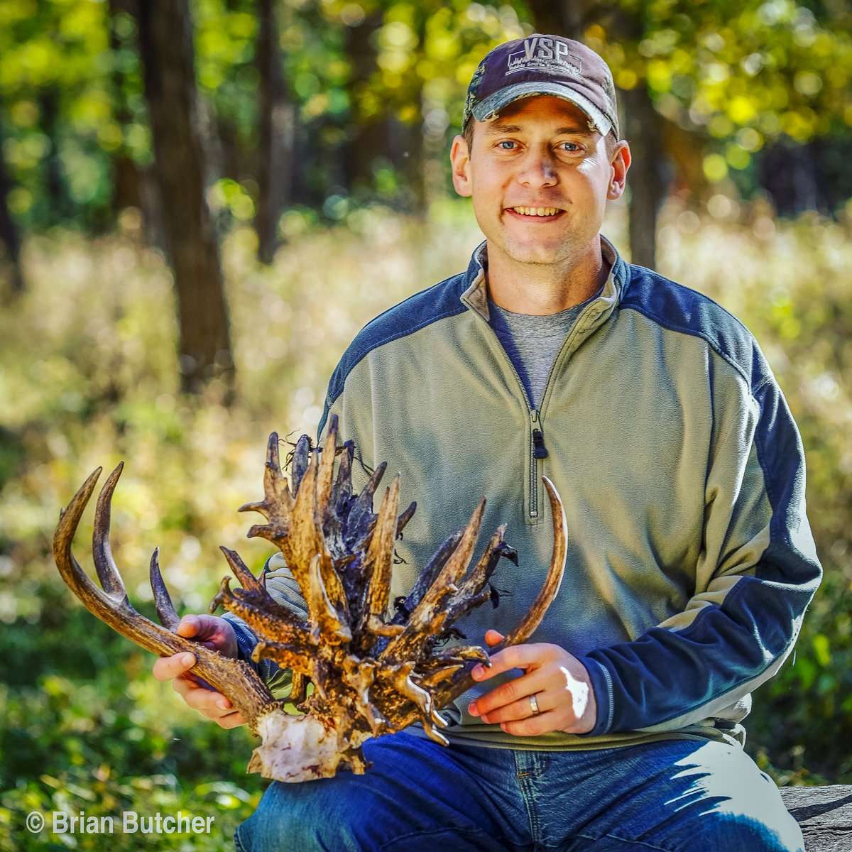 The giant deer sports a very unique, non-typical rack. It scores 343 4/8 inches gross, and 321 3/8 inches net. (Brian Butcher photo)