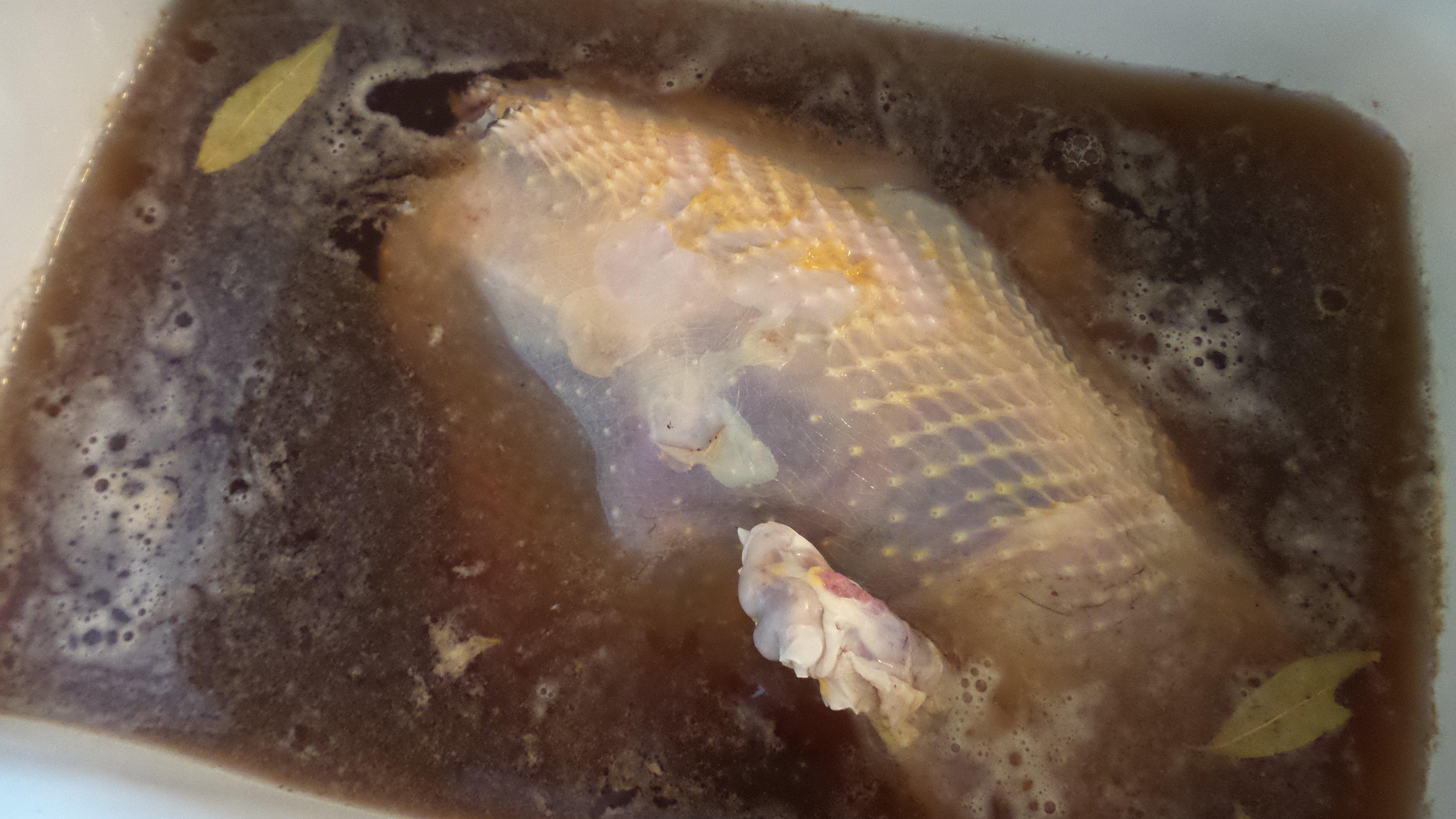 A clean cooler makes the perfect vessel for brining a turkey.
