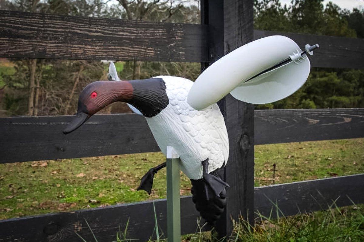 Using just a few cans of paint, the author turned two mallard spinners into canvasbacks. Photo © James Buice