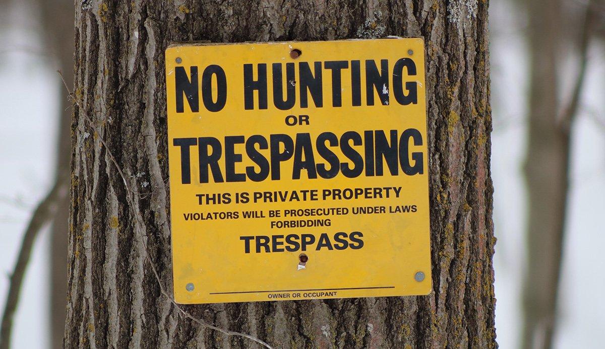 In some states, posted signs are required to legally keep people off your property. Still, in others, the signs must also be signed. (Shutterstock / Henrik Lehnerer photo)