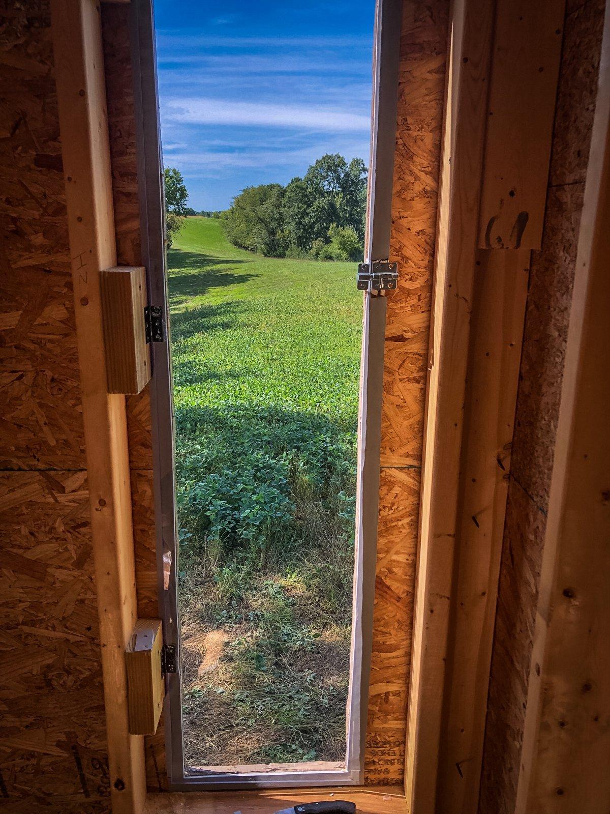 building a wooden deer stand