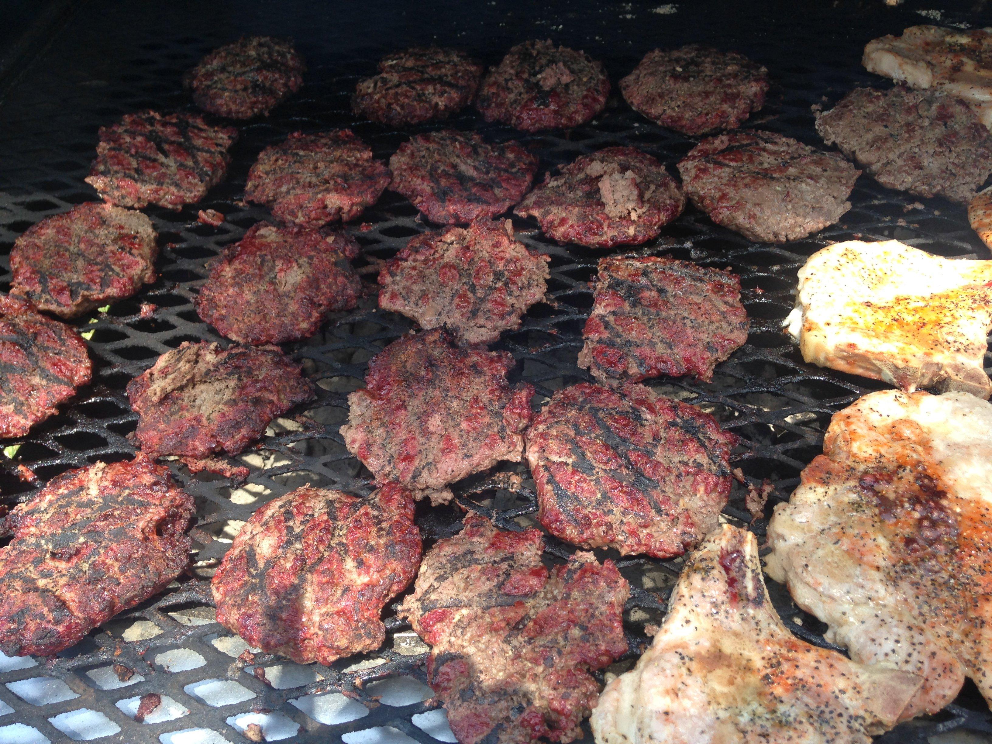 Elk burgers are a big hit around any camp. Season well and press down the center to keep them flat.