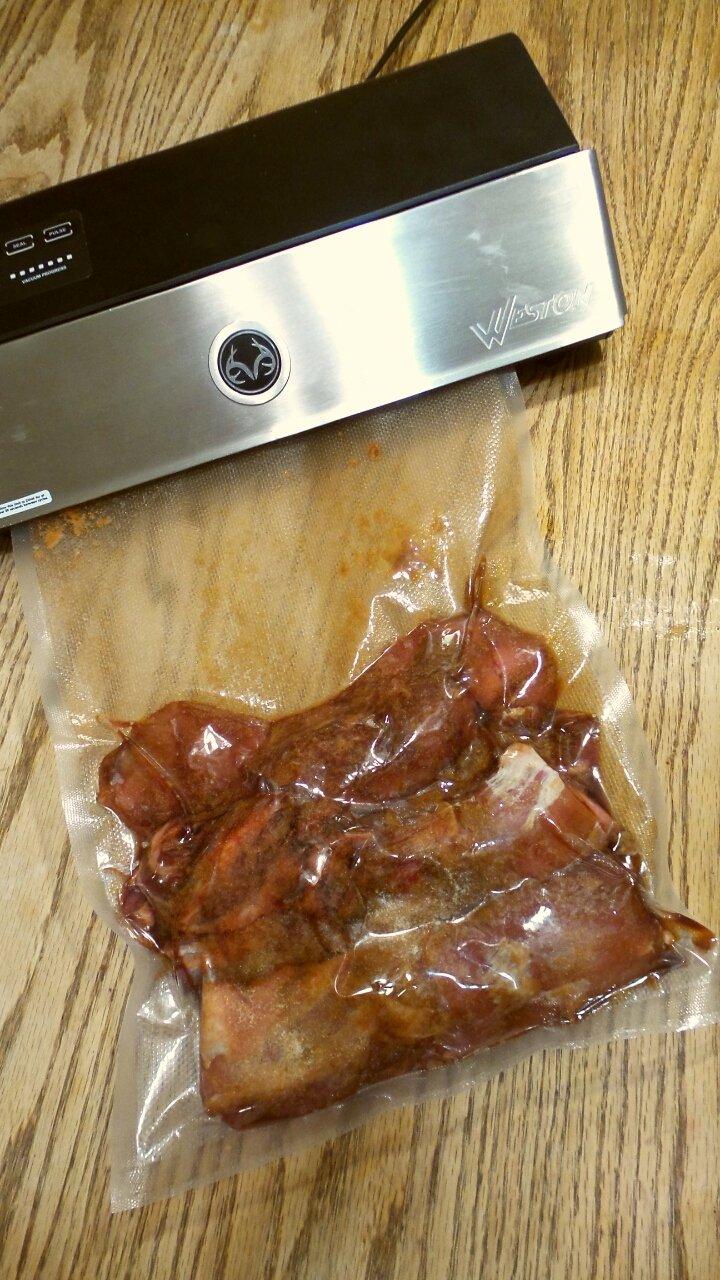 Vacuum seal the loin to speed the curing process and prevent everything in your refrigerator from smelling like Canadian bacon.