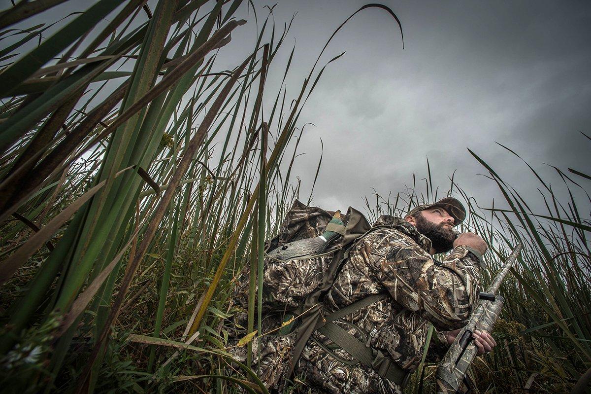 Whistling wings, distant honks and other waterfowl sounds grab your attention and put you on alert. Photo © Banded