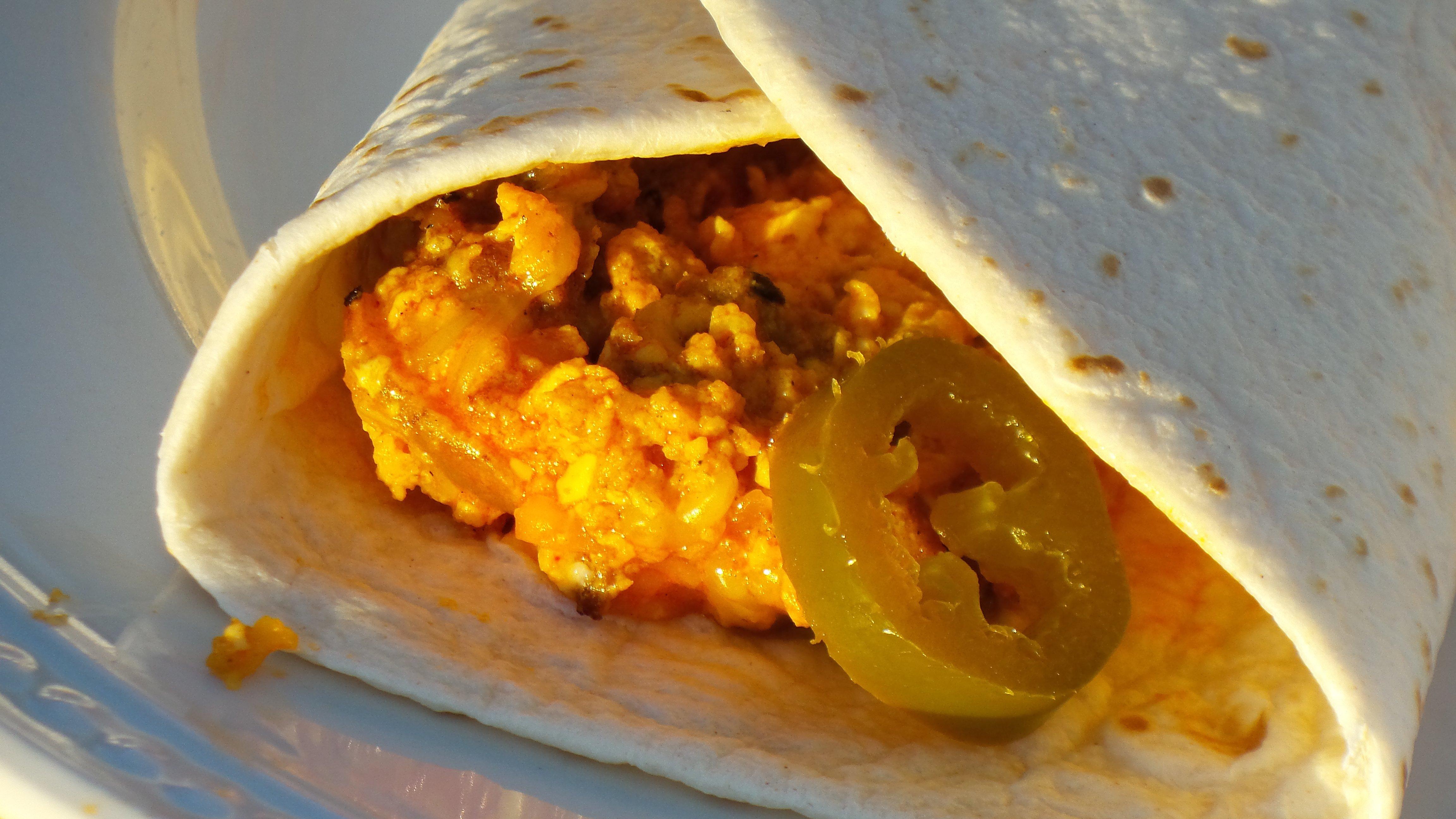 Chorizo sausage and scrambled eggs, wrapped in a warm tortilla, is a deer camp breakfast that will stick with you all day.