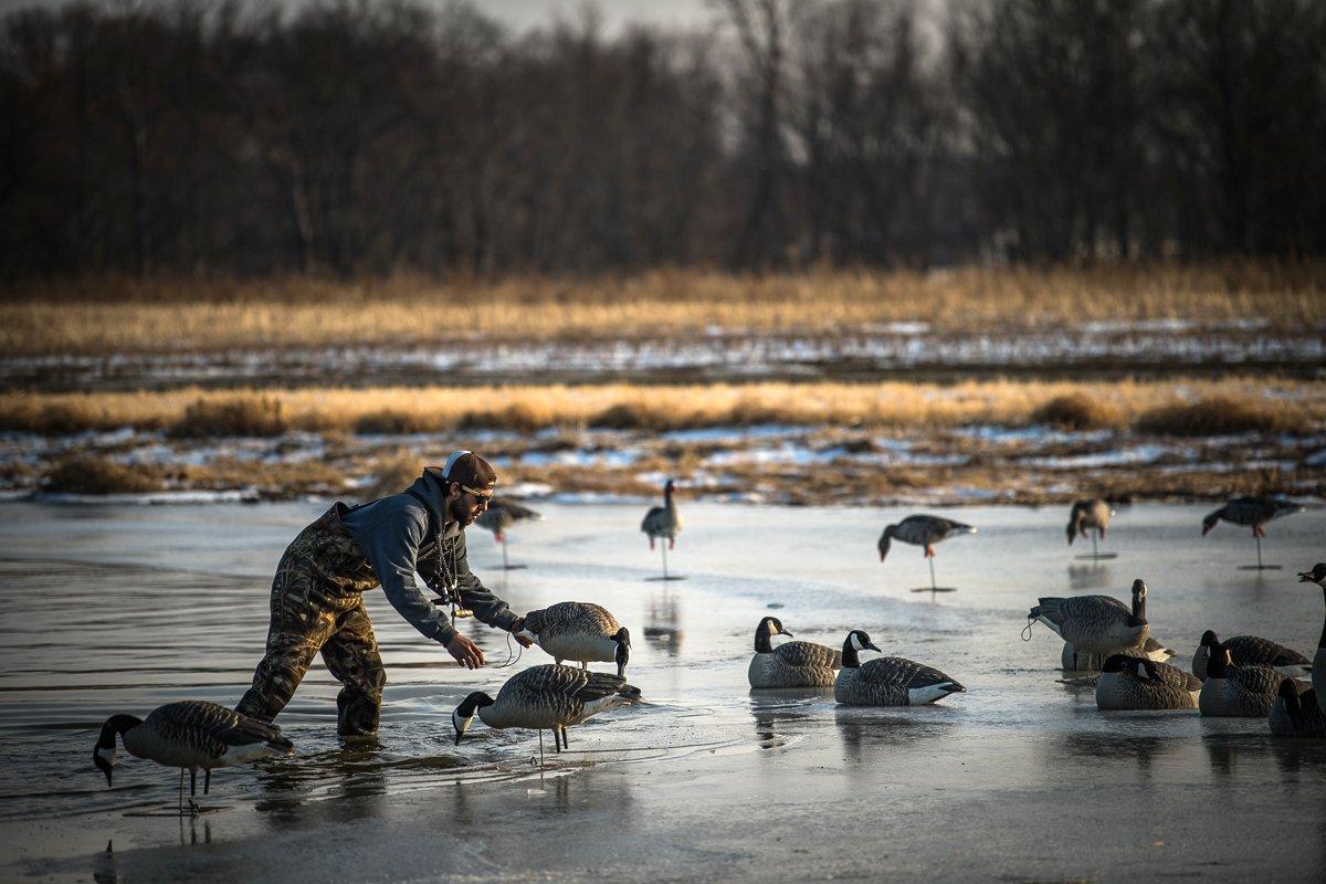 Free-lance hunters are often limited by the number of decoys they can transport. Make every one count. Photo by Bill Konway