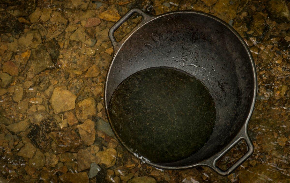 Perfect for stir fries over the camp fire or gas camp stove, the cast iron wok sees a lot of use in the Timber2Table kitchen.