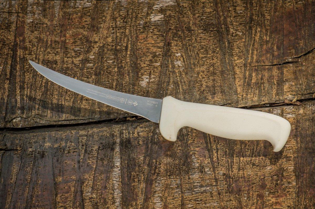 A flexible bladed boning knife will do just that, bone a roast. But it will do a lot more as well.