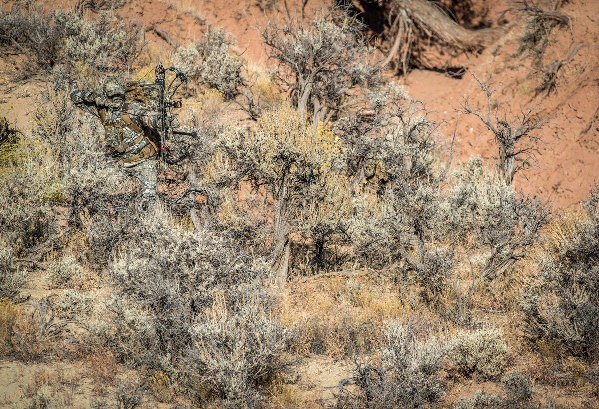 Putting the stalk on desert mule deer requires the right camo. Give the all-new Realtree Excape a try this season. (Bill Konway photo)